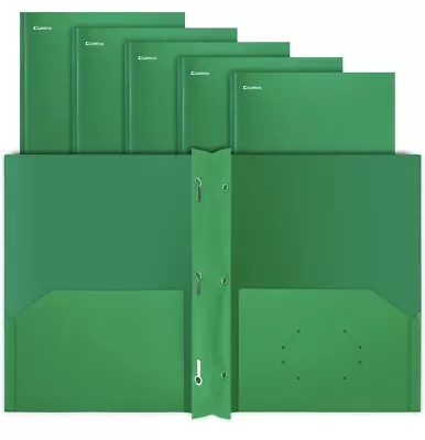 Comix 2 Pocket Plastic File Folder Green 12 Packs Letter Size • $12.79