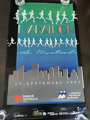 Montreal Marathon Poster - Vintage 1987  • $3