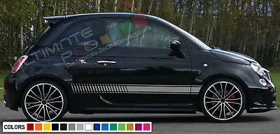 Stickers Decal For FIAT 500 ABARTH Stripes Chrome Carbon Sport Exterior Tune • $124.81