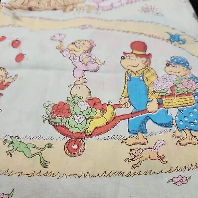 The Berenstain Bears Vintage 1983 Fitted Bed Sheet Full Size Material  • $28.99