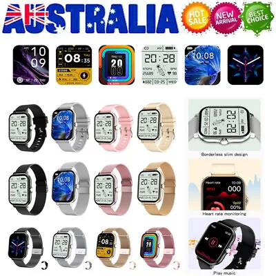 $25.64 • Buy Smart Watch Blood Pressure Heart Rate Monitor For Android IOS Fitness Tracker