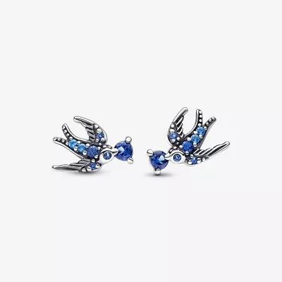Genuine Pandora Swallow Stud Earrings S925 ALE  Zircones 292568C01 GIFT POUCH  • £24.99
