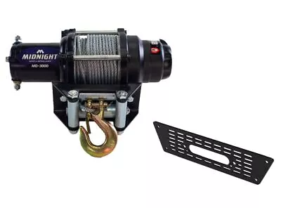 Viper 50 Ft Midnight Winch 3000 Lb Steel With Mount For Textron Stampede 2017-19 • $199.98