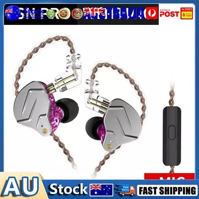 ZSN Pro HIFI Bass Earbuds In Ear Monitor Headphones (Purple With Mic) • $27.66