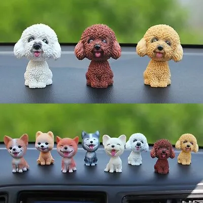 Nodding Puppy Toys Shaking Head Dog Ornament Car Dashboard Decors Car Home Room • £5.63