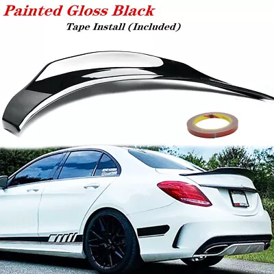 Gloss Black Highkick Trunk Spoiler Wing For Mercedes W205 C300 C43 C63 AMG 4DR • $74.52