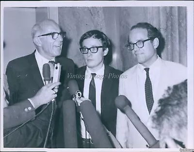 1968 Dr Benjamin Spock Michael Ferber Rev Wm Sloan Coffin Politics Photo 7X9 • $19.99