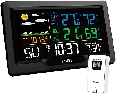 Weather Station With MSF Radio Control Clock ( UK Version ) Indoor / Outdoor • £34.99