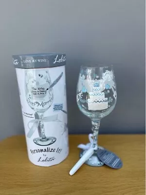 Lolita Wedding Wine Glass Hand Painted Wine Glass In Box • £18.99