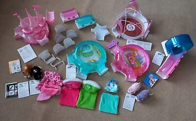 Huge Job 4 Zhu Zhu Hamsters Princess Castle Crystal Ballroom Tunnels &Extras • £20