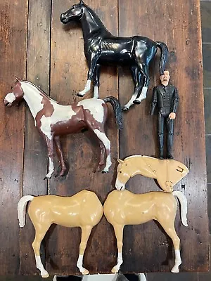 Vintage Louis Marx Johnny West Lot Sam Cobra And Horses Parts Used • $100