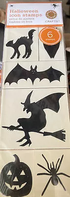 Martha Stewart Halloween Icon Stamps - Owl Witch Bat Spider Cat Jack-O-Lantern • $10.99