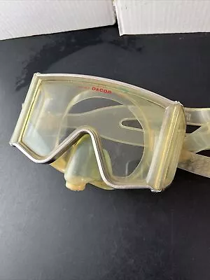 Vintage Dacor Tempered Lens Scuba Diving Goggles Mask W/ Case Pliable Rubber • $14.95