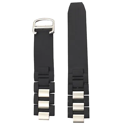 Rubber Watch Band Strap For Fit Cartier 20mm Must 21 Chronoscaph Autoscaph Clasp • $19.17