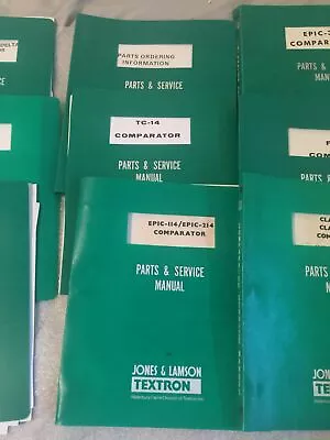 Original Jones & Lamson (J&L) Optical Comparator Parts & Service Manuals   • $85