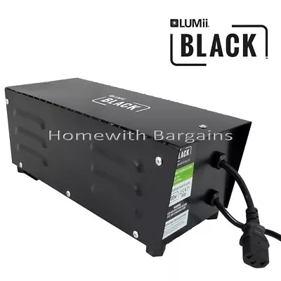 600w LUMii BLACK Metal Magnetic Ballast Grow Light For HPS & MH Bulb Hydroponics • £18.95