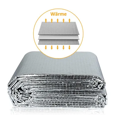 5M Aluminium Double Bubble Roll Foil Insulation Shed Commercial Floor Wall Roof  • £10.94