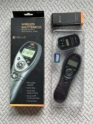 Vello Wireless ShutterBoss Remote Switch RCW-C2 For Canon Camera - Digital Timer • $14.95