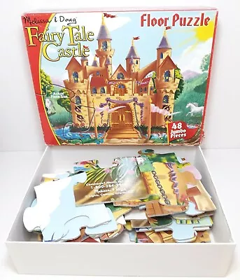 Melissa & Doug Fairy Tale Castle 48 Jumbo Pieces Puzzle 100% Complete 2' X 3' • $14.99