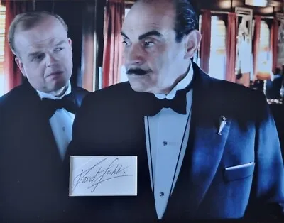 DAVID SUCHET Signed 14x11 Photo Display POIROT COA • £59.99