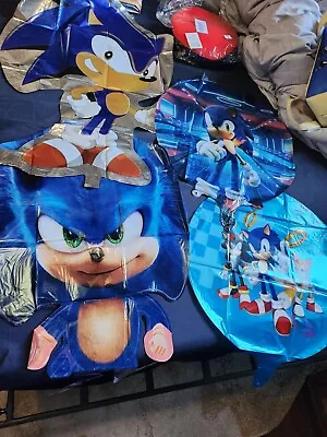 Sonic The Hedgehog Foil Mylar Balloons Set Of 4 • $4.99