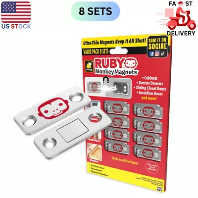 RUBY Monkey Magnets Ultra-Thin Magnetic Plates Keep It All Shut AS-SEEN-ON-TV • $19.99