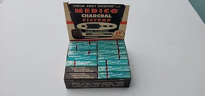 Vintage Medico Charcoal Menthol Pipe Filters NOS NIB Advertising Display • $34.95