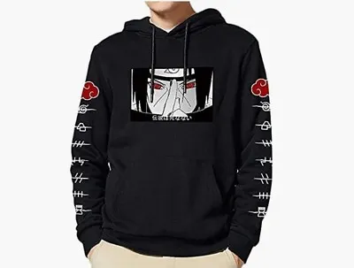 Anime Clothes Itachi Hoodie Akatsuki Naruto Black Medium New Unisex Pullover • £50