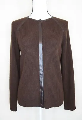 Max Mara Womens Sweater Cardigan Full Zip Wool & Cashmere Knit Size L • $50