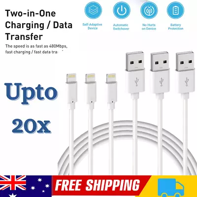 $3.99 • Buy Fast USB Charger Cable Bulk Charging Cord For IPhone 7 8 X 11 12 13 14 Pro IPad