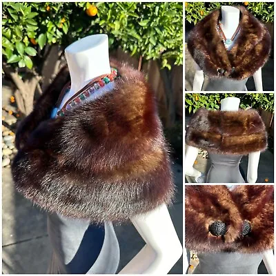 Real SABLE FUR Women's Shawl Stole Wrap Cocktail Opera Bridal • $425