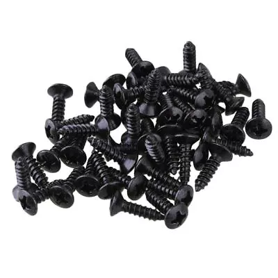 3X(50x Guitar Bass Screws Parts For Scratchplates Pickguard Black P1L4) • £9.53