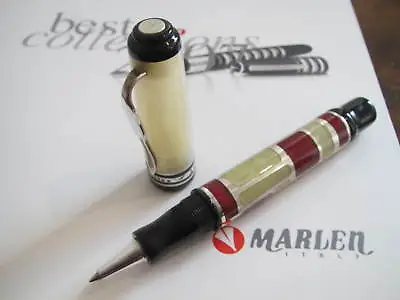 Marlen Forme Red-parchment-silver Roller Ball Pen Mint • $144.77