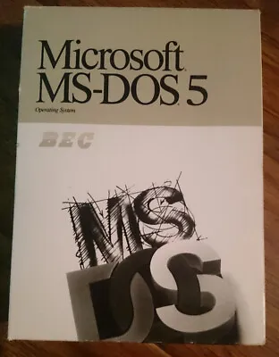 Microsoft Ms-dos 5.0 Operating System In Box 1991 • $36