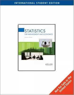 Statistics For Management And Economics Keller Gerald • £15.99