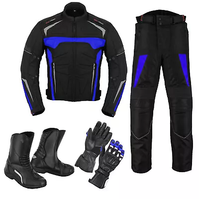 New Motorcycle Suit Motorbike Racing Armoured Waterproof Suits Jackets Trousers • $157.89