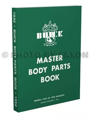 Buick Illustrated Master Body Parts Book 1952 1953 1954 1955 1956 Catalog Manual • $49