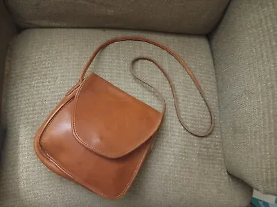 Vintage 1980s COACH British Tan Lindsay Crossbody Leather Bag Purse USA • $69.99