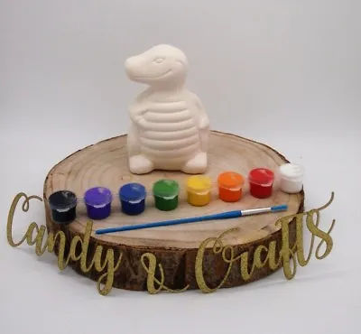 Paint Your Own Ceramic Dinosaur Money Box Pot Birthday Christmas Party  • £6.50