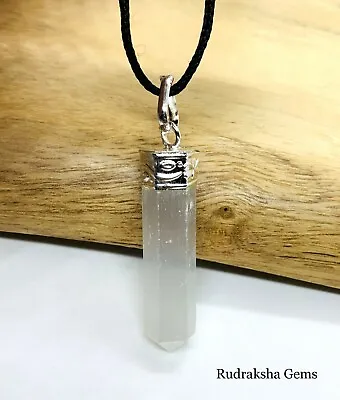£5.03 • Buy Selenite Pendant Necklace Goddess Healing Crystal Healing Amulet Reiki Wand