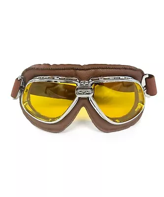 CRG Vintage Bike Aviator Pilot Style Motorcycle Cruiser Scooter Goggles T11  • $13.99