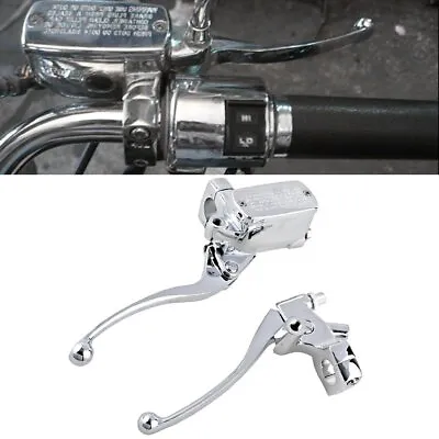1  Motorcycle Chrome Clutch & Brake Master Cylinder Hydraulic Levers For Harley • $33.98