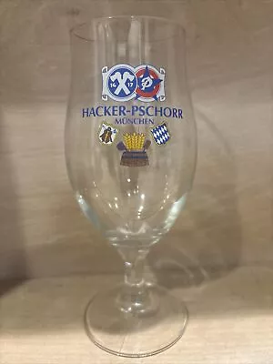 Hacker-Pschorr Munchen Germany Stemmed Beer Glass Rastal 0.4L EUC • $13.99