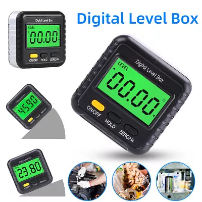 4*90° LCD Digital Magnetic Angle Finder Level Box Protractor Inclinometer Gauge • $15.28