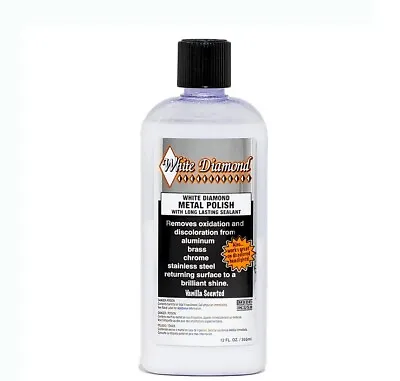 White Diamond Metal Polish W/ Sealant 12 Oz Boat Motorcycle Aluminum Chrome • $19.99