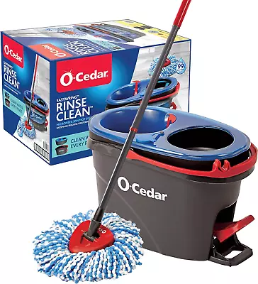 O-Cedar EasyWring RinseClean Microfiber Spin Mop & Bucket Floor Cleaning  NEWW • $50.99