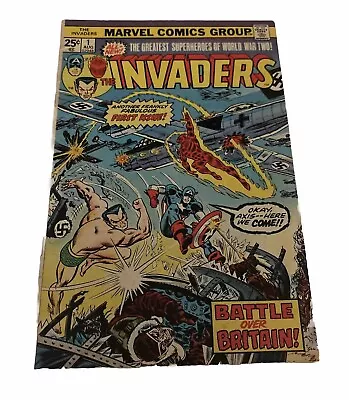 The Invaders #1 Marvel Comics 1975 Battle Over Britain Low Grade (box35) • $7.99