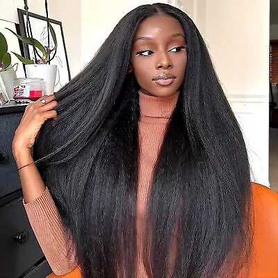 UNice Mongolian Yaki Straight 3 Bundles Human Hair Extensions Virgin Hair Weaves • $41.76