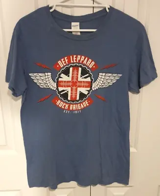DEF LEPPARD Rock Brigade 2018 Japan Australia NZ Tour Band T-Shirt. Size Medium. • $23.99