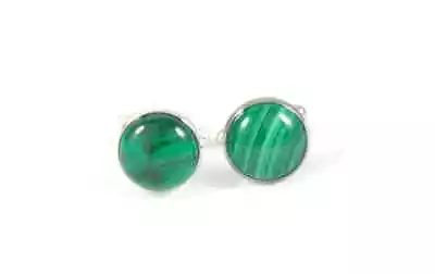 Natural Malachite Gemstone 925 Sterling Silver Cufflinks For Father Of The Bride • $53.99